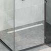 vidaXL &Eacute;vacuation de douche 2-en-1 avec siphon &agrave; 360&deg; Argent&eacute; 90 cm