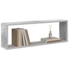 vidaXL &Eacute;tag&egrave;res cube murales 4 pcs gris b&eacute;ton bois d'ing&eacute;nierie