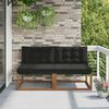 vidaXL 2 Pi&egrave;ce Sofa de milieu ext&eacute;rieur Bois d'Acacia Massif Naturel