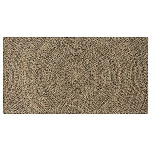 vidaXL Tapis de zone Naturel et noir 60 x 110 cm Jute