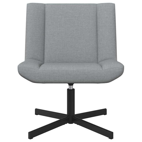 vidaXL Chaise pivotante Gris clair 63 x 75 x 76 cm tissu