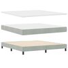 vidaXL Lit &agrave; ressort LED avec matelas Gris clair 180 x 200 cm Velours