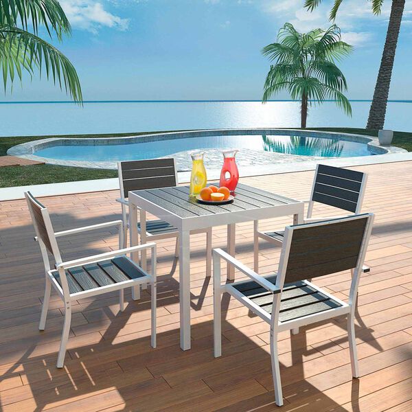 vidaXL Ensemble de Mobilier 5 pcs Noir et Blanc