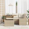 vidaXL Ensemble de salle &agrave; manger pour jardin 5 pcs Beige et cr&egrave;me