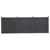 vidaXL Ensemble de panneaux de cl&ocirc;ture gris 526x186 cm WPC