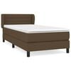 vidaXL Sommier &agrave; lattes de lit avec matelas Marron fonc&eacute; 100x200 cm