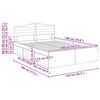 vidaXL Cadre de lit Ch&ecirc;ne fum&eacute; 140 x 190 cm Bois de pin massif