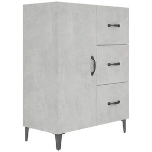 vidaXL Buffet gris b&eacute;ton 69,5x34x90 cm bois d'ing&eacute;nierie