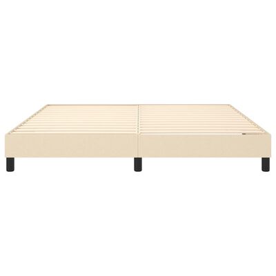 vidaXL Cadre de lit sans matelas crème 160x200 cm tissu