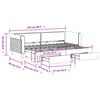 vidaXL Lit de jour avec gigogne et tiroirs sans matelas rose 80x200 cm
