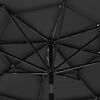 vidaXL Parasol de jardin &agrave; 3 niveaux avec m&acirc;t en aluminium anthracite