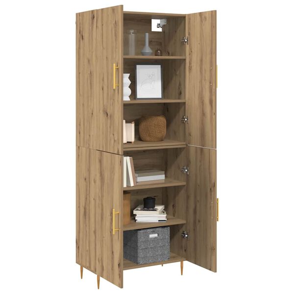 vidaXL Haut Armoire Montage mural ch&ecirc;ne artisanal 69,5 x 34 x 180 cm