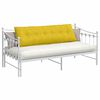 vidaXL Coussin de Dos Jaune 160 x 50 cm Tissu en velours c&ocirc;tel&eacute;