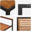 vidaXL Ensemble de salle &agrave; manger pour jardin 5 pcs Noir et Marron