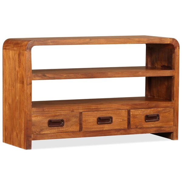 vidaXL Meuble TV Bois d'acacia solide 90 x 30 x 55 cm
