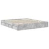 vidaXL Lit de Rangement Gris b&eacute;ton 180 x 200 cm Bois d'ing&eacute;nierie