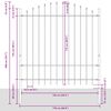 vidaXL Cl&ocirc;ture de jardin 8 pcs Gris 170 x 215 cm