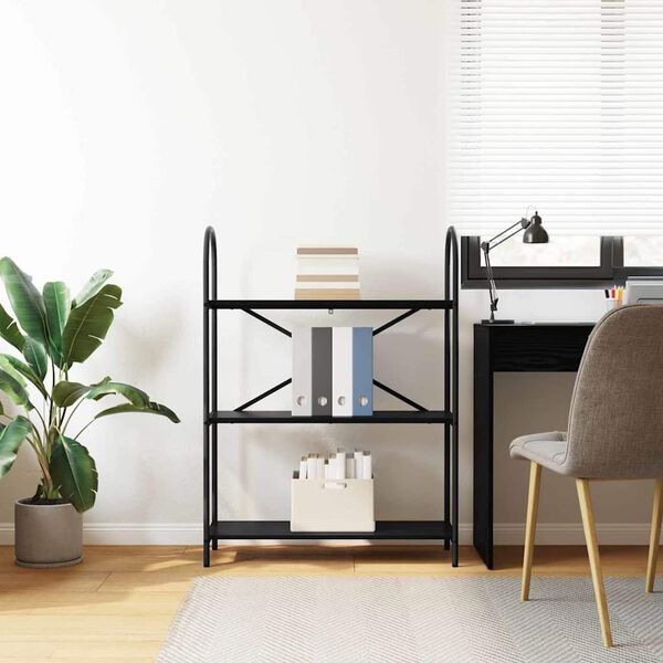 vidaXL &Eacute;tag&egrave;re Ch&ecirc;ne noir 80 x 30 x 109 cm Bois d'ing&eacute;nierie