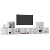 vidaXL Ensemble de meubles TV 5 pcs Blanc brillant Bois d'ing&eacute;nierie