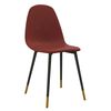 vidaXL Chaises &agrave; manger lot de 4 rouge bordeaux tissu