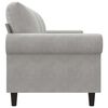 vidaXL Canap&eacute; &agrave; 3 places Gris clair 180 cm Velours
