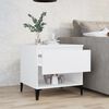 vidaXL Table d'appoint Blanc 50x46x50 cm Bois d&rsquo;ing&eacute;nierie
