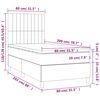 vidaXL Sommier &agrave; lattes de lit avec matelas Cr&egrave;me 80x200 cm Tissu