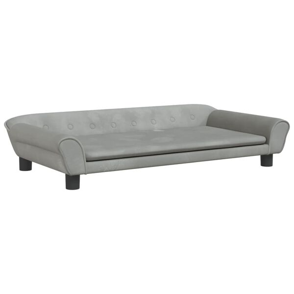 vidaXL Canap&eacute; pour enfants gris clair 100x50x26 cm velours