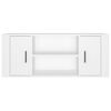 vidaXL Meuble TV Blanc 100x35x40 cm Bois d'ing&eacute;nierie