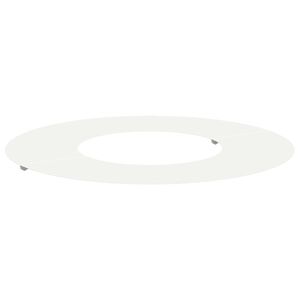 vidaXL adapt&eacute; pour anneau d'arbre plat Blanc &Oslash;30/60 cm Acier