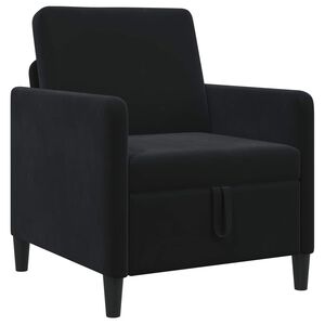 vidaXL Sofa avec rangement Noir 72 x 78 x 87 cm Polyester