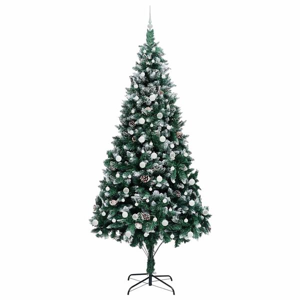 vidaXL Sapin de No&euml;l artificiel Vert 240 cm PVC, Acier et Plastique
