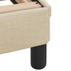 vidaXL Lit avec matelas Hvar cr&egrave;me 200x200 cm tissu