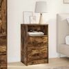 vidaXL Table de chevet Ch&ecirc;ne fum&eacute; 40 x 30 x 467 cm Bois d'ing&eacute;nierie