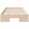 vidaXL Cadre de lit sur&eacute;lev&eacute; Marron 75 x 190 cm Bois massif en pin
