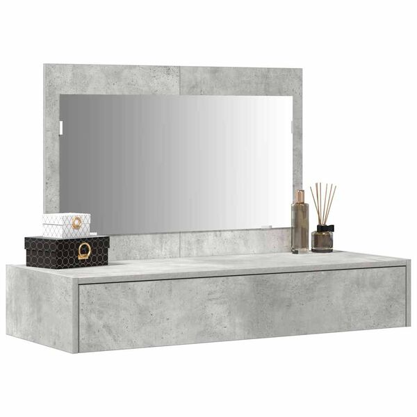 vidaXL Table de Toilette Gris 100 x 40 x 70 cm Bois d'ing&eacute;nierie