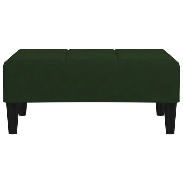 vidaXL Repose-pied Vert fonc&eacute; 78x56x32 cm Velours
