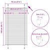 vidaXL Store pliss&eacute; noir 70x150 cm largeur du tissu 69,4 cm polyester