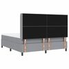 vidaXL Lit &agrave; ressorts avec matelas Gris clair 180 x 200 cm tissu