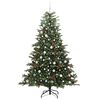 vidaXL Sapin de No&euml;l artificiel Vert 210 cm PVC, m&eacute;tal et plastique