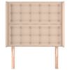 vidaXL T&ecirc;te de lit avec oreilles Cappuccino 83x16x118/128cm Similicuir