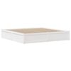vidaXL Cadre de lit et t&ecirc;te de lit blanc 200x200 cm bois de pin massif