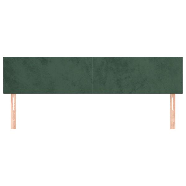 vidaXL Têtes de lit 2 pcs Vert foncé 90x5x78/88 cm Velours