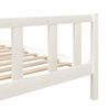 vidaXL Cadre de lit sans matelas blanc bois massif 120x200 cm
