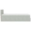 vidaXL Cadre de lit ottoman et matelas gris clair 90x190 cm velours