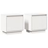 vidaXL Tables de chevet 2 pcs Blanc 40x30x40 cm Bois de pin solide