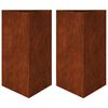 vidaXL Jardini&egrave;res 2 pcs triangulaire acier r&eacute;sistant aux intemp&eacute;ries