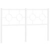 vidaXL T&ecirc;te de lit de remplacement m&eacute;tal blanc 140 cm