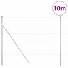 vidaXL Cl&ocirc;ture avec poteau Argent&eacute; 1,5 x 10 m Acier et PVC