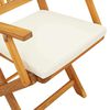 vidaXL Chaise pliante avec coussin 6 pcs Blanc 49 x 57.5 x 92cm